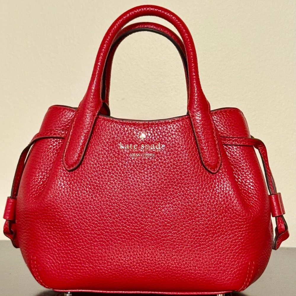 Kate Spade Dumpling Mini Satchel Pebble Leather Perfect Cherry